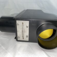 Wisy 4" multifunction overflow device close up of the front side - product image