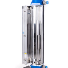 Hallet UV Pure 1000 Lamps inside Potable Dual Bulb UV, 100 GPM, 1000P open with U/V lamps showing - product image