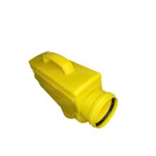 WISY LineAr100 Rainwater Prefilter yellow Polypropylene with the top closed - product image