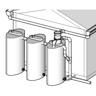 RainSeeker 4000L (3×1350) Aboveground Kit with Pump