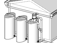 Free, Above ground Non-potable 1100 USG rainwater harvesting system design. Saskatchewan, Canada - product image