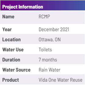 RCMP Ottawa - product information, Water Reuse system