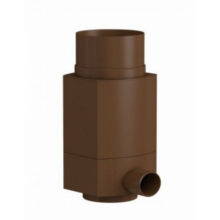 Brown Poly Downspout Filter RS with stainless filter insert WISY Downspout Rainwater Prefilter