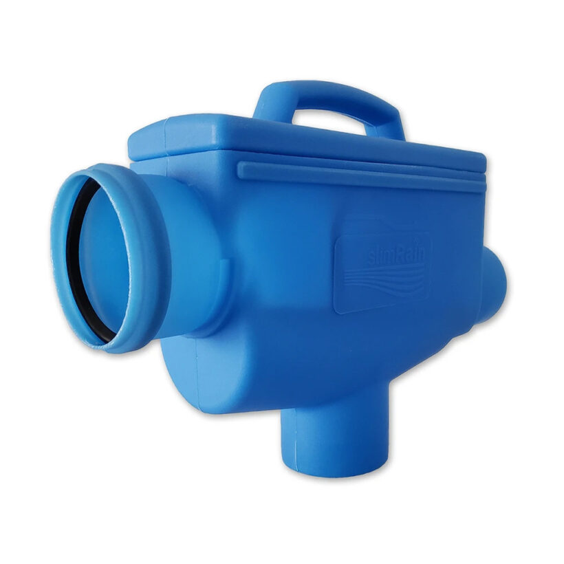 WISY SlimRain 100 Horizontal Rainwater Prefilter Blue